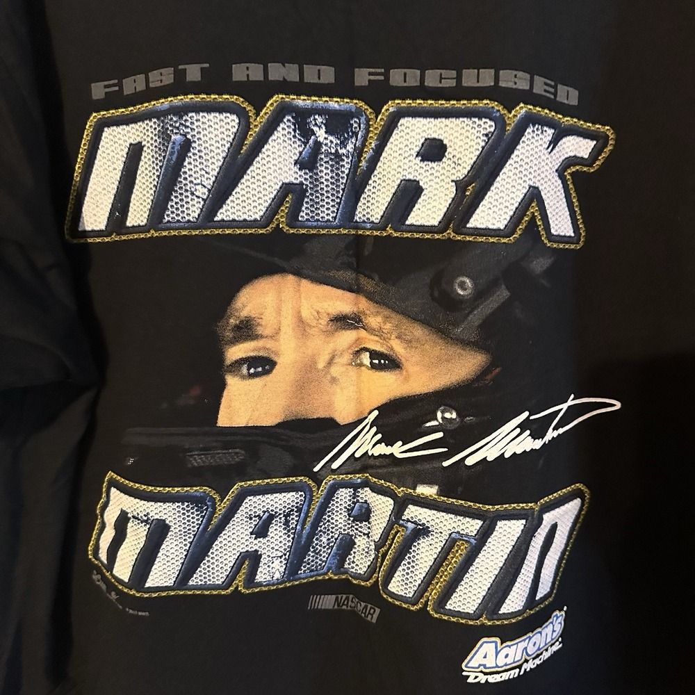 Mark Martin NASCAR Chase Authentics Black Racing T-Shirt Men's XL Vintage Style - Picture 6 of 7
